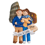 Italy Travel Christmas Ornament~Rome Personalized Christmas Ornaments For Couples~Vacation Couple Ornaments~Rome Italy Ornament Couples