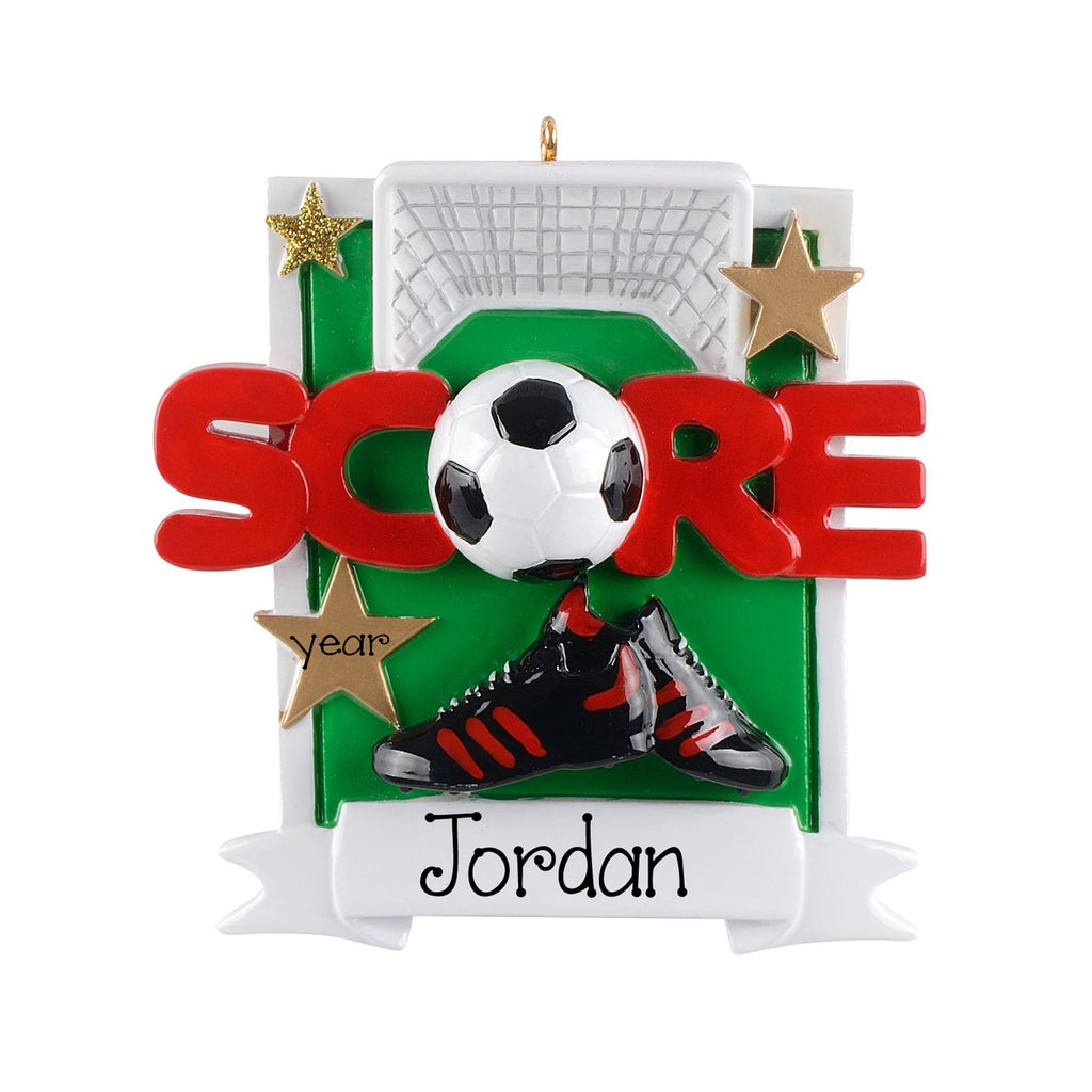 SOCCER Christmas Ornament~Soccer Ball with Goal Ornament~Soccer player Ornament