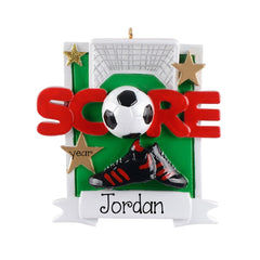 SOCCER Christmas Ornament~Soccer Ball with Goal Ornament~Soccer player Ornament