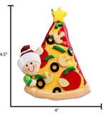 Pizza Personalized Christmas Ornament