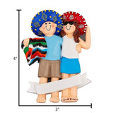 Mexico Couple Christmas Ornament~Cancun Mexico Ornament~Vacation Couple Ornaments~Personalized Gift~Christmas Ornaments For Couples