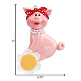 Pig Personalized Christmas Ornament~Animal Lovers Ornament~Farm Ornament for Christmas Tree~Pet Pig Ornament~Personalize Gift~Pink Pig Gift