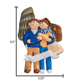 Italy Travel Christmas Ornament~Rome Personalized Christmas Ornaments For Couples~Vacation Couple Ornaments~Rome Italy Ornament Couples