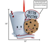 Personalized Better Together Milk Cookies Ornament ~ Food Couple Ornament ~ Milk Ornament ~ Couples Christmas Ornament ~ Personalized Gift