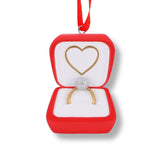 Custom Engaged Ornament ~ Engagement Ring Ornament ~ Engagement Stocking Stuffer ~ Engagement Keepsake ~ Will You Marry Me ~ She Said Yes