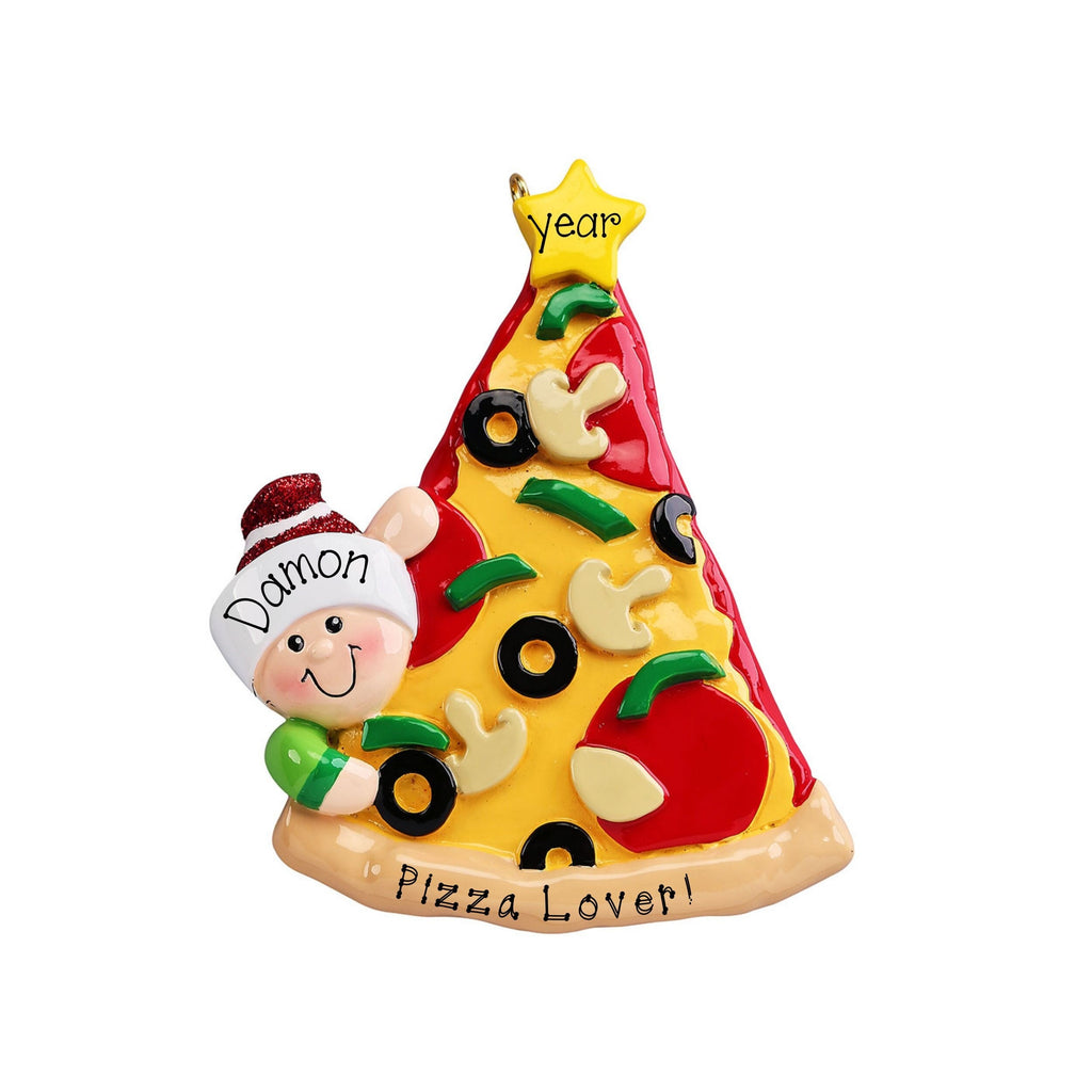 Pizza Personalized Christmas Ornament