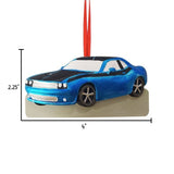 Personalized Blue Muscle Car Ornament ~ Hot Wheels Sport Car Ornament ~ Tesla Ornament ~ Race Car Ornament - Blue Sports Car Ornament