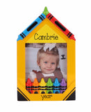 School Crayon Photo Frame Ornament~Kids Picture Frame Ornament~Pre-K Ornament~Kindergarten Photo Ornament~Picture Frame~Daycare Ornament