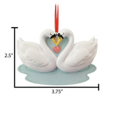 Personalized Kissing Swan Couple Ornament 2023 ~ Bird Ornament ~  Swan Ornament ~ Love Swan Wedding Ornament ~ Personalized Gift