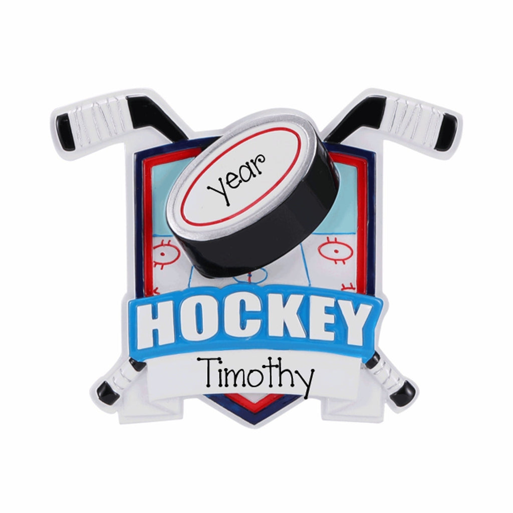 Personalized Hockey Ornament ~ Hockey Puck Christmas Ornament