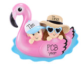 Flamingo Couples Ornaments ~ Flamingo Vacation Ornament~ Summer Vacation Ornament ~ Beach Vacation Christmas Ornament ~ Honeymoon Ornament