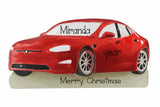 Personalized Red Muscle Car Christmas Ornament