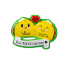Taco Ornament ~ Couple Ornament ~ Family Of 2 Christmas Ornament ~ First Christmas Together ~ Gift For new Couples ~ Food Couple Ornament