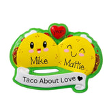 Taco Ornament ~ Couple Ornament ~ Family Of 2 Christmas Ornament ~ First Christmas Together ~ Gift For new Couples ~ Food Couple Ornament