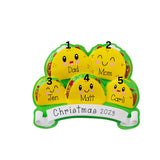 Family of 5 Taco Christmas Ornament ~ Single Parent Family of 5 Taco Ornament ~ Taco Lovers with 5 Tacos ~5 Taco Lovin Grandkids ~ Family of 5 Ornament