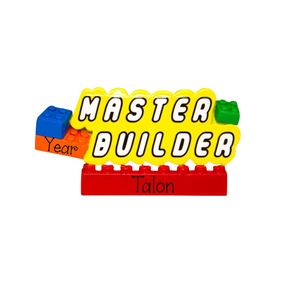 Master Builder Personalized Christmas Ornament ~ Lego Ornament