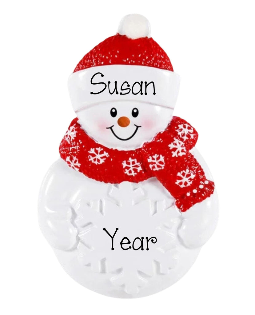 SNOWMAN with Lamp Post~Personalized Christmas Ornament (Copy)