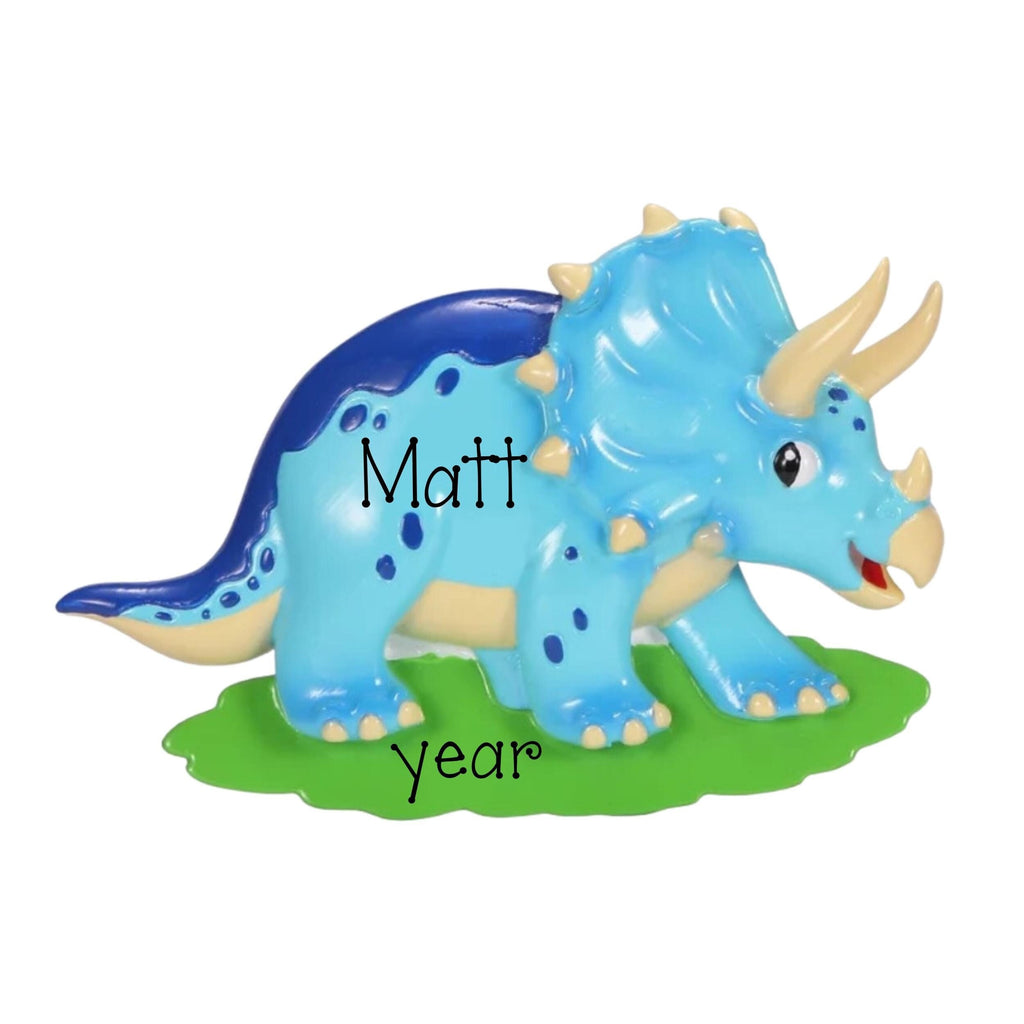 Triceratops Dinosaur Personalized Ornament