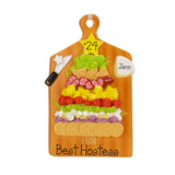 Charcuterie Personalized Christmas Ornament ~ Best Hostess Gift ~ Party Food Ornament ~ Food Themed Christmas Ornament ~ Cheese Board