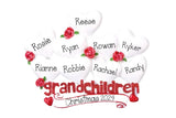 Personalized Grandparents of 9 Christmas Ornament~9 Hearts Grandchildren Ornament~Grandama and Grandpa~Nana