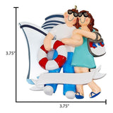 Couple Cruise Ornament ~ Personalized Gifts for Couples ~ Couple Honeymoon Trip Keepsake ~ Mr and Mrs Vacation Travel Ornament ~ Gift Ideas