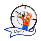 Personalized Hunting Ornament ~ Hunter with Rifle Ornament ~ Skeet Shouting ~ Trap Shoot ~ Loves to Hunt