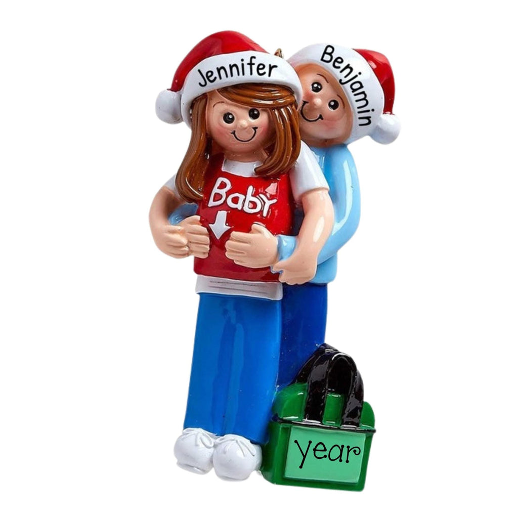 Personalized Pregnancy Ornament ~ Mom and Dad to Be ~ Expecting Parents Christmas Ornament ~ Parents To Be Gift ~ Bun in the Oven