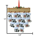 Family of 16 Personalized Christmas Ornament ~ Christmas Stockings for Family of 16 ~ 16 Grandkids ~ Grand Parent Gift ~ Large Family