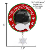 Cat First Christmas Ornament ~ Кitten 1st Christmas Ornament ~ Personalized Photo Frame Ornament~Cat Picture Frame Ornament~Kitten Ornament