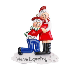 Personalized Expecting Ornament ~ Mom and Dad to Be ~ Expecting Parents Christmas Ornament ~ Parents To Be Gift ~ We're Expecting ~Pregnancy
