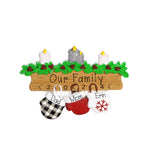 Family of 3 Mitten Personalized Christmas Ornament ~ 3 Family Ornament ~ 3 Mittens hanging from a Mantel Ornament ~ 3 Grandkids ~ 3 Friends