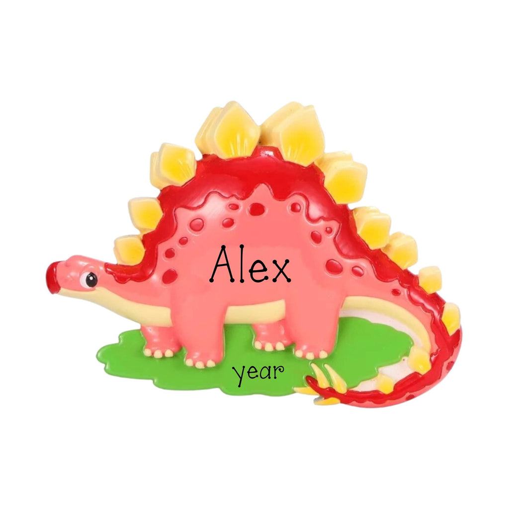 Stegosaurus Dinosaur Personalized Christmas Ornament