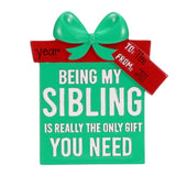Personalized Sibling Christmas Ornament ~ Humorous Brother Ornament ~ Humorous Sister Ornament ~ Funny Sibling Gift ~ Personalized Gift