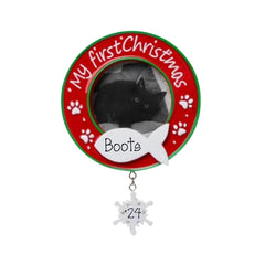 Cat First Christmas Ornament ~ Кitten 1st Christmas Ornament ~ Personalized Photo Frame Ornament~Cat Picture Frame Ornament~Kitten Ornament