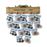 Family of 16 Personalized Christmas Ornament ~ Christmas Stockings for Family of 16 ~ 16 Grandkids ~ Grand Parent Gift ~ Large Family