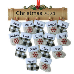 Family of 16 Personalized Christmas Ornament ~ 16 Grandkids