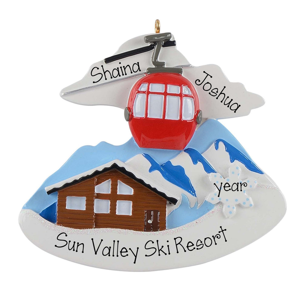 Ski Lift Ornament ~ Winter Ski Lodge Ornament ~ Winter Ski Vacation ~ Couples Ski Christmas Ornament~ Snowboard Ornament ~ Skiing Ornament