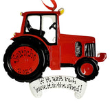 Personalized Red TRACTOR Ornament ~ Case International Harvester Christmas Ornament ~ Hand Personalized Ornament