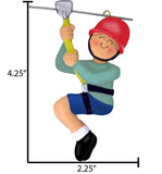 Personalized Zipline Ornament~Male Zipline~Personalized Zipline Ornament~Adventure Parks Zipline~ Boy Zipline~Personalized Gifts