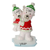 Personalized Dad with  Child ~ Family of 2 Ornament
