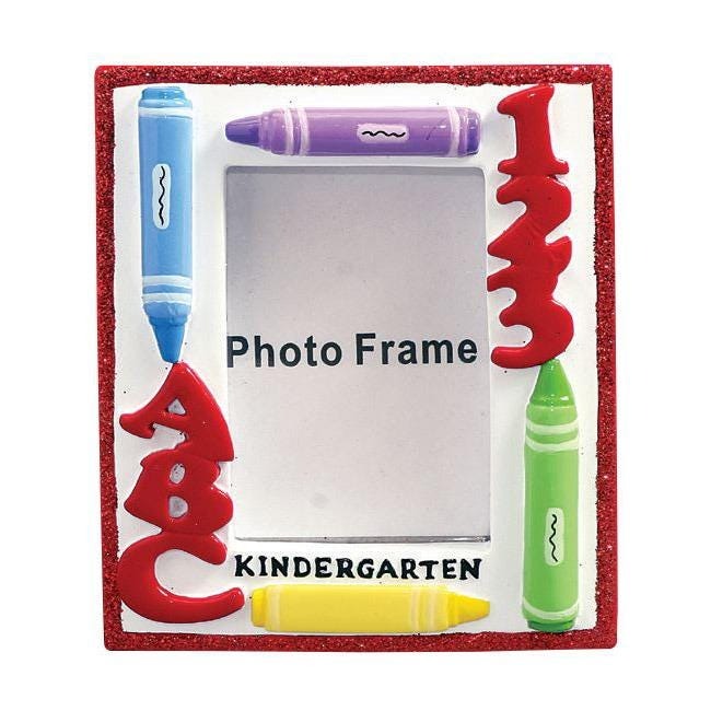 School Crayon Photo Frame ~ ABC Picture Frame ~ 123 Photo Frame Ornament