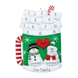 Hot Chocolate Family of 15 Personalized Christmas Ornament~ 15 Grandchildren