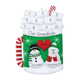 Hot Chocolate Family of 14 Personalized Christmas Ornament~ 14 Grandchildren