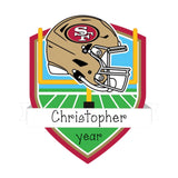 San Fransico 49er's Football Christmas Personalized Ornament