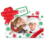 RED BOW PHOTO FRAME Personalized Christmas Ornament