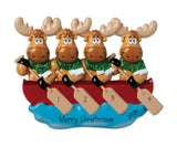 MOOSE Family of 4~Personalized Christmas Ornament