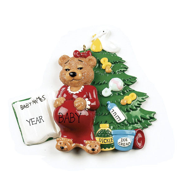 Expecting Momma Bear Personalized Ornament