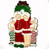 CHRISTMAS EVE FAMILY OF 6 ORNAMENT, MY PERSONALIZED ORNAMENT