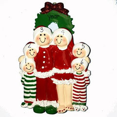 CHRISTMAS EVE FAMILY OF 6 ORNAMENT, MY PERSONALIZED ORNAMENT