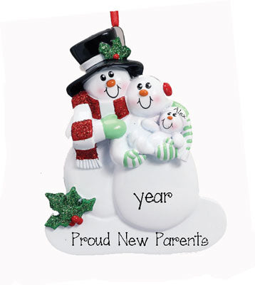 PROUD NEW SNOWMEN PARENTS Ornament